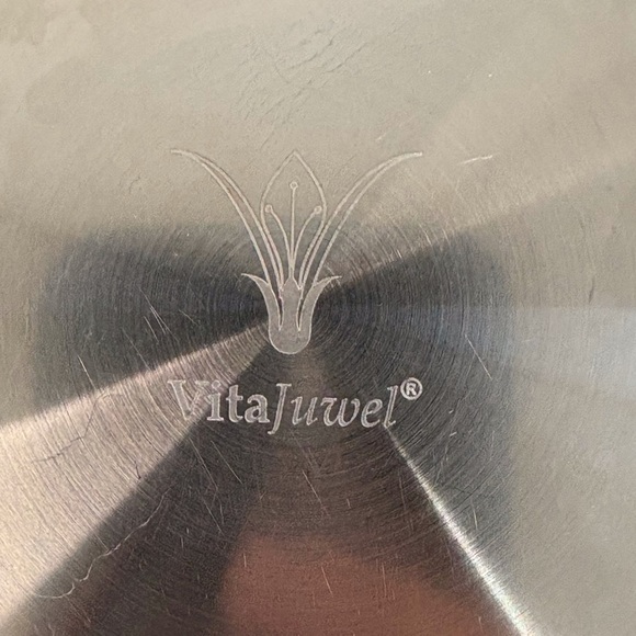 Crystal Infused Glass Water Bottle with Silver Lid - Picture 3 of 5